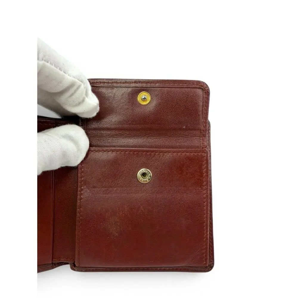 Vintage Cartier Must de Cartier Bordeaux Leather Bifold Wallet